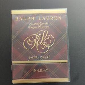 Ralph Lauren Holiday Scented Candle - Gold and Burgundy